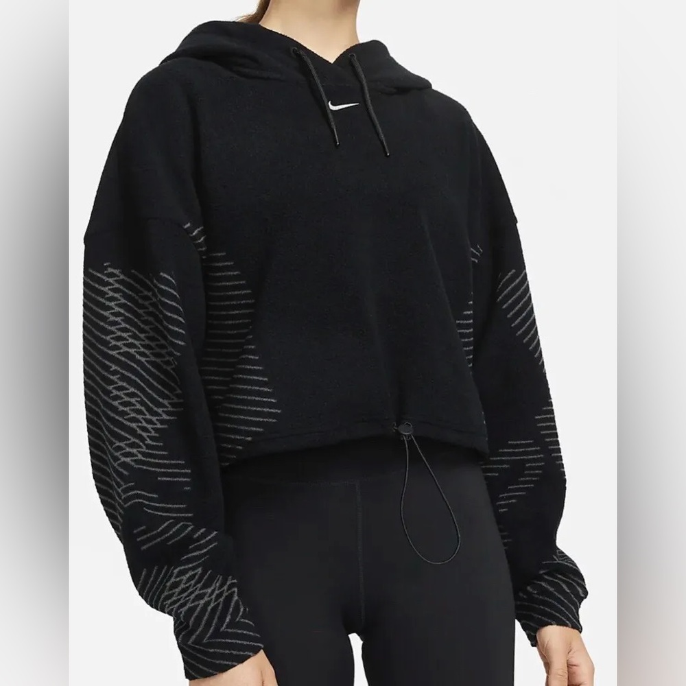 Nike Pro Therma-FIT ADV Hoodie Fleece cropped black sweatshirt